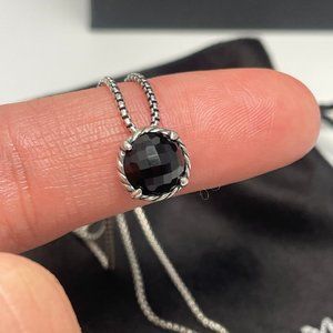Authentic David Yurman Black Onyx Necklace Petite Chatelaine